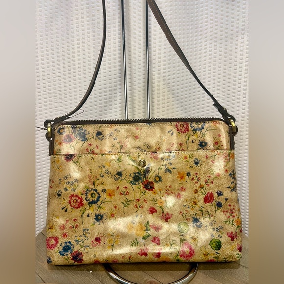 Patricia Nash Gold Floral Crossbody Bag - Picture 2 of 7